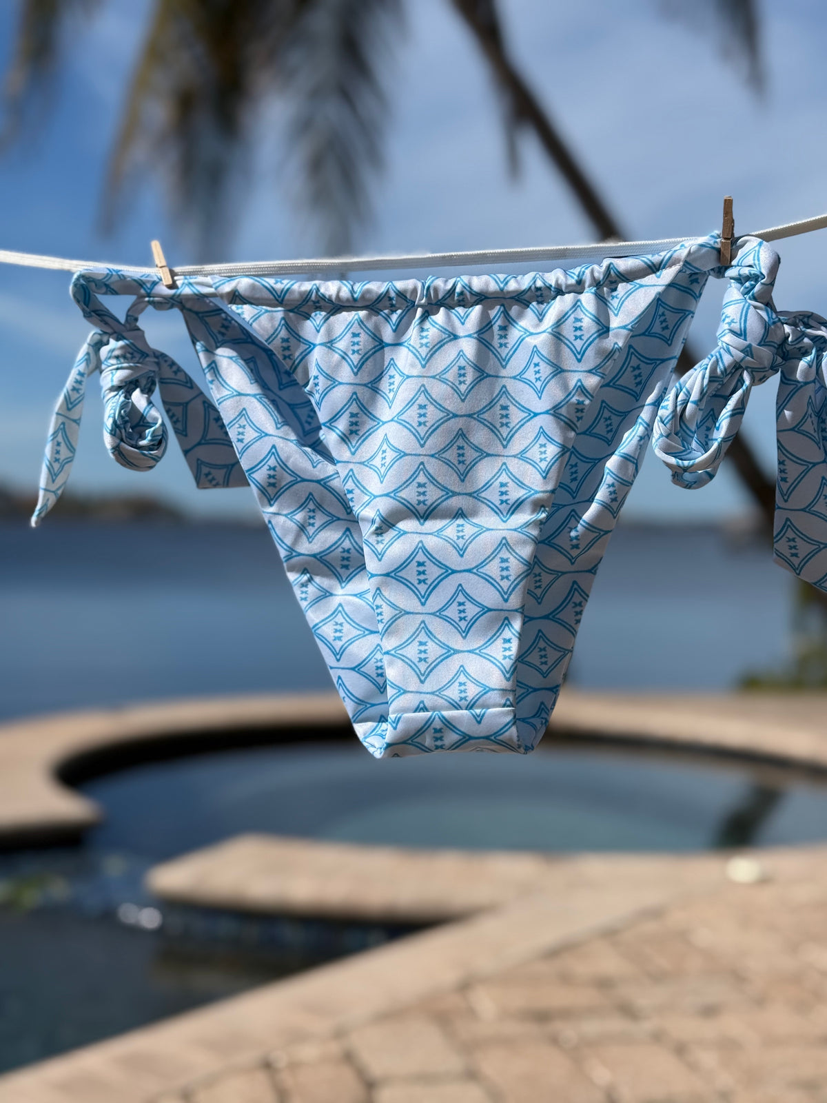 Santorini (Thick Tie Bikini Bottom)